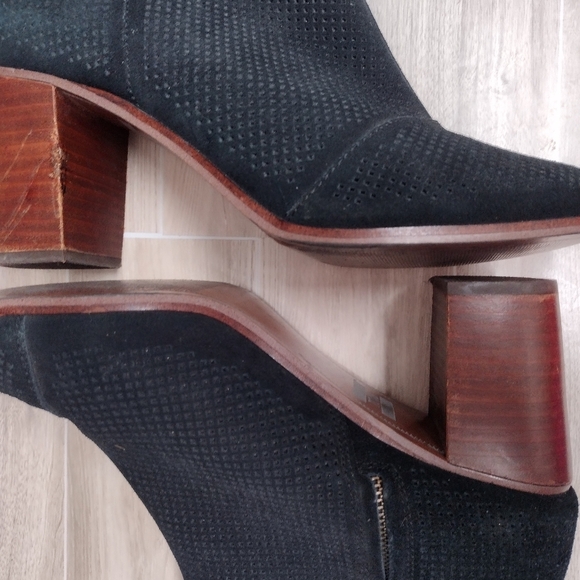 Toms ‘Lunata’ Black Suede Ankle Boots Women's‎ Size 11 - Picture 5 of 10